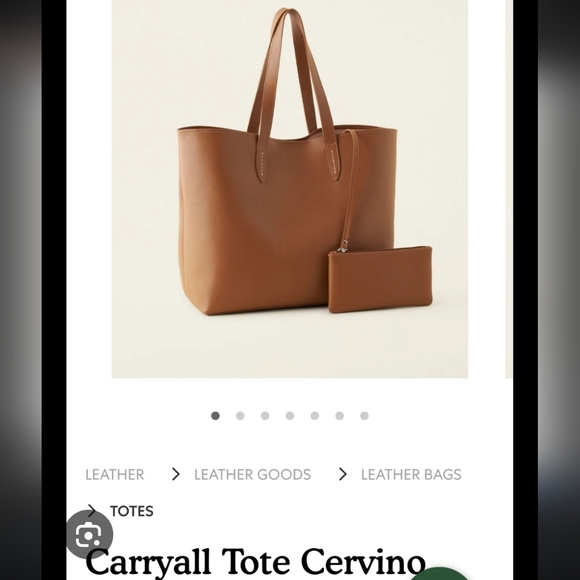 Roots Cervino Leather Tote Brown/ Pink - Picture 12 of 12